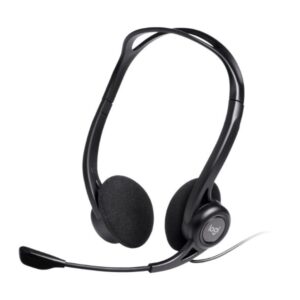 Auricular + Microfono Pc960M Supresion De Ruido Negro Logitech