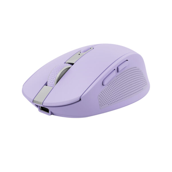 Raton Optico Wireless Multidispositivo Ozaa Morado Trust