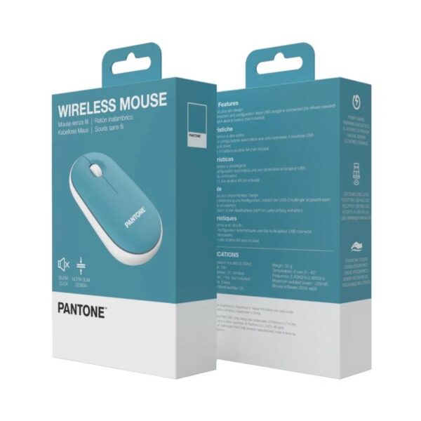 Celly Raton Pantone Inalambrico Azul Click Silen. - Imagen 2