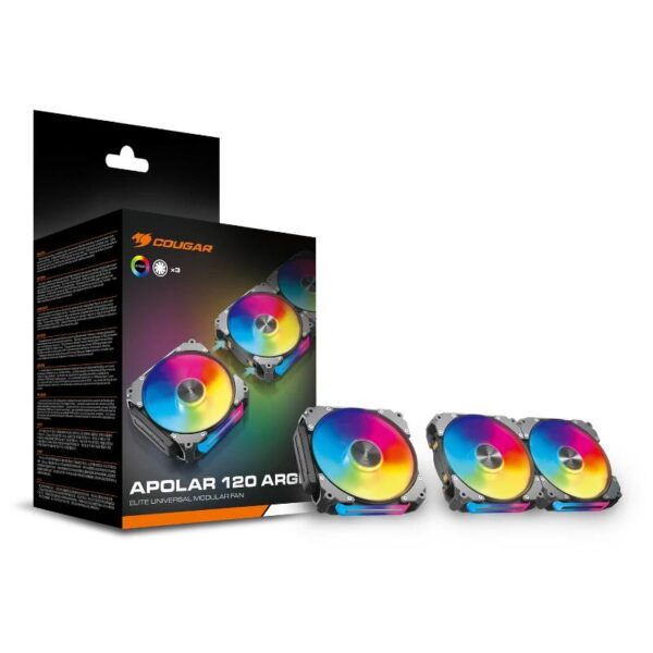 Cougar Vent. Modular Apolar 120 Argb (3Pcs) - Imagen 4