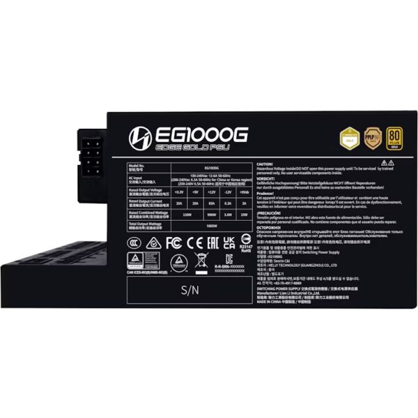 Fuente De Alimentacion Atx Lian Li Edge Gold 1000W Black+Hu - Imagen 3