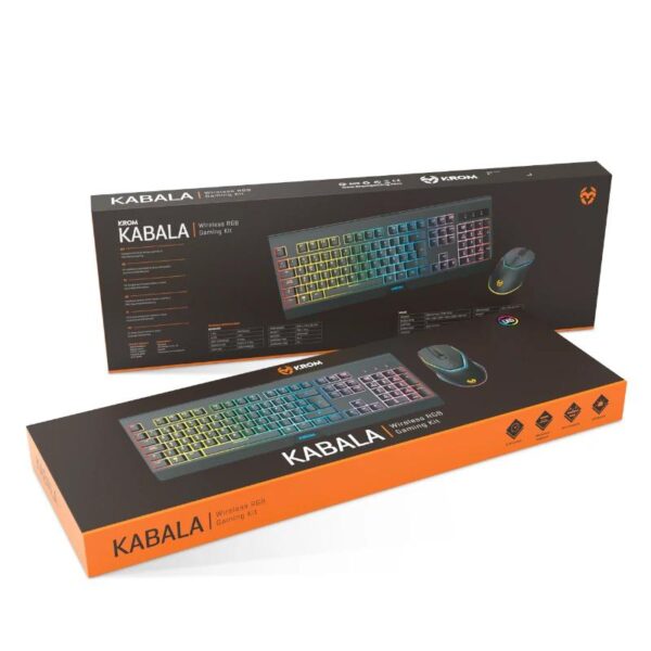 Krom Kabala  | Kit Teclado Y Ratón Wireless Rgb Sp - Imagen 4