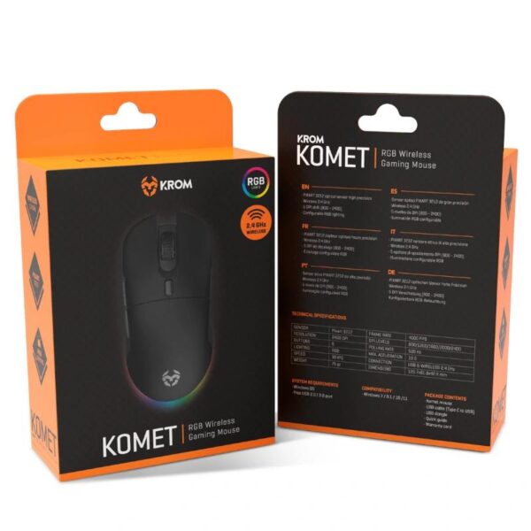 Krom Komet Raton Inalambrico Rgb - Imagen 4
