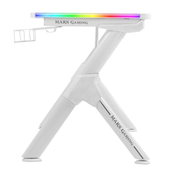 Mars Gaming Mesa Mgd Rgb Gaming Carbon Fiber White - Imagen 3