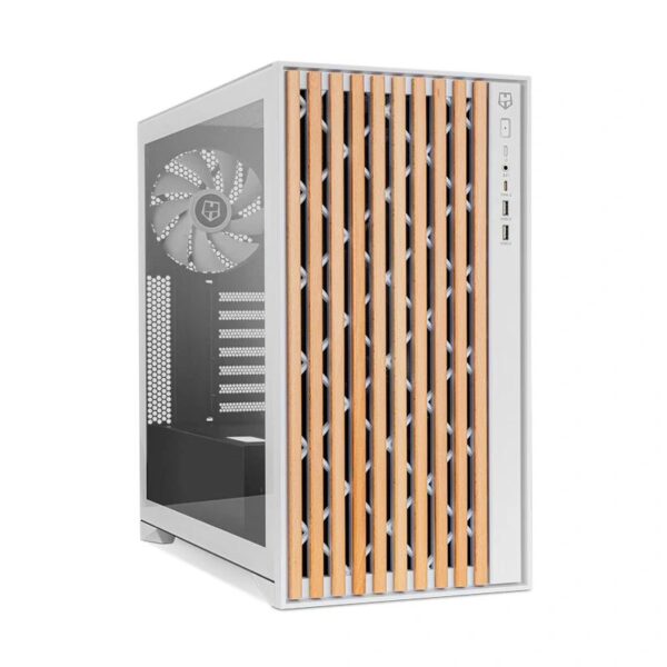 Nox Semitorre Hummer Element Madera Blanco Type-C - Imagen 3