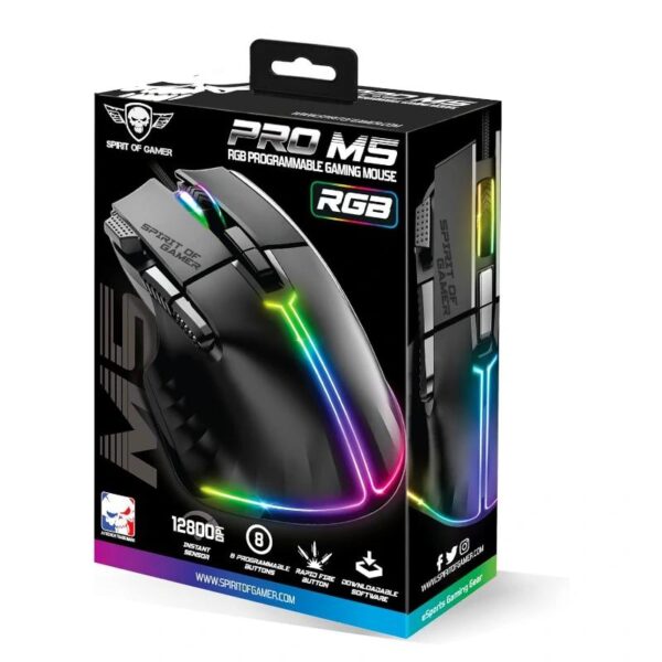 Spirit Of Gamer Raton Souris Pro M5 Negro - Imagen 4