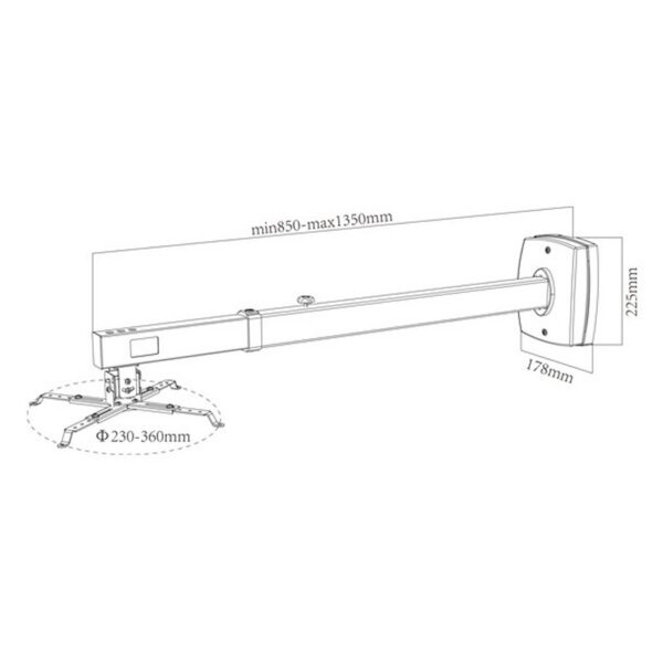 Approx! Soporte De Pared  Ext. 85-135 Cm - Imagen 2