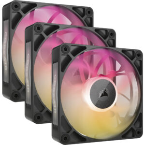 Ventilador Auxiliar Rx120 Icue Link Max Rgb 120Mm Black Triple Pack Corsair