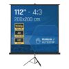 Iggual Pantalla 112" 200X200 Cm Con Trípode+Bolsa - Imagen 4