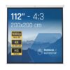Iggual Pantalla Manual 4:3 112" 200X200 Cm - Imagen 2