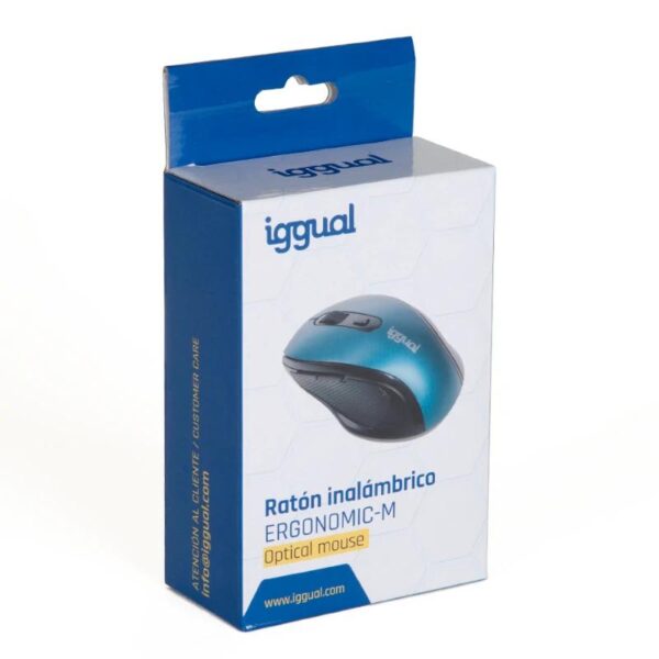Iggual Ratón Inalámbrico Ergonomic-M-1600Dpi Azul - Imagen 4
