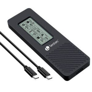 Caja Externa Ssd M.2 Nvme Con Pantalla Lcd Negro Leotec