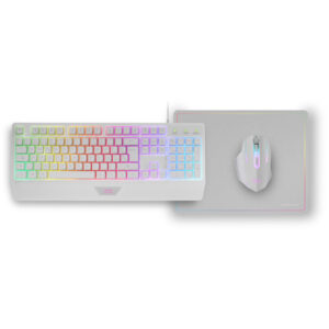 Kit Combo Pack 3En1 Rgb Mcp124 Blanco Mars Gaming